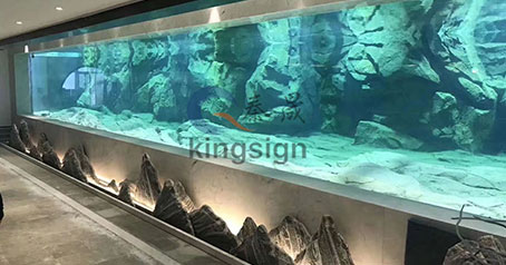 Nantong hotel lobby acrylic aquarium tank project.