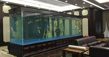 Suzhou company conference rooms acrylic fish tank project.